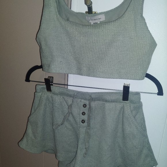 If It Were Me Waffle Knit Lounge Set - Picture 1 of 7